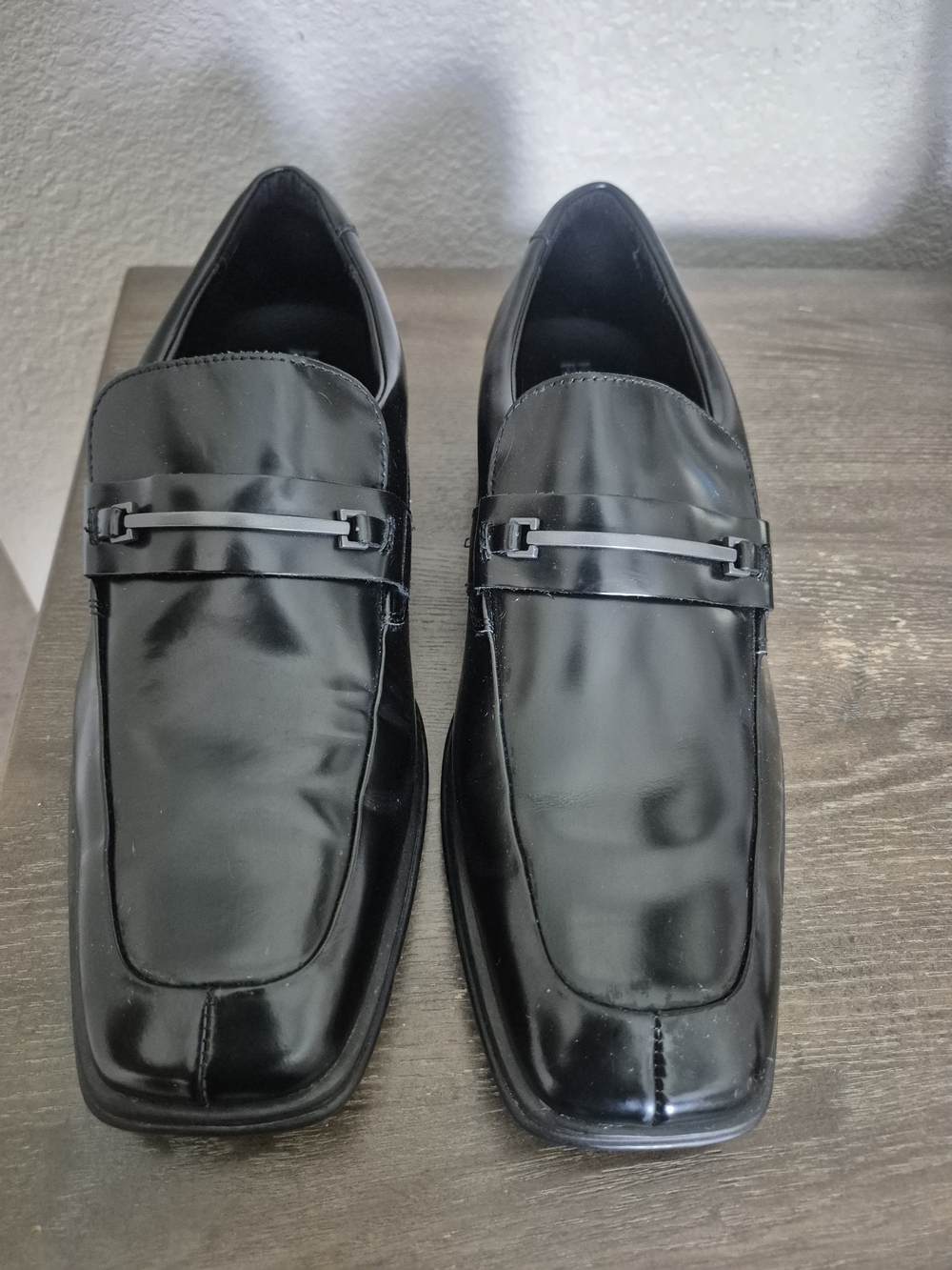 Kenneth Cole Reaction Men's Black Patent Leather Slip-On Loafers